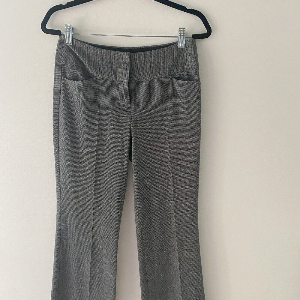 Express black and white herringbone high rise ankle dress pants